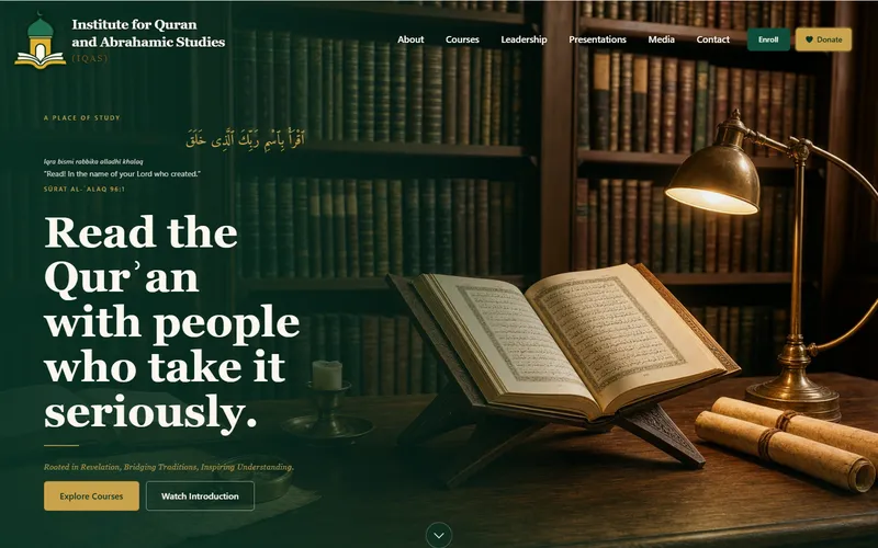IQAS Institute homepage: Read the Quran with people who take it seriously
